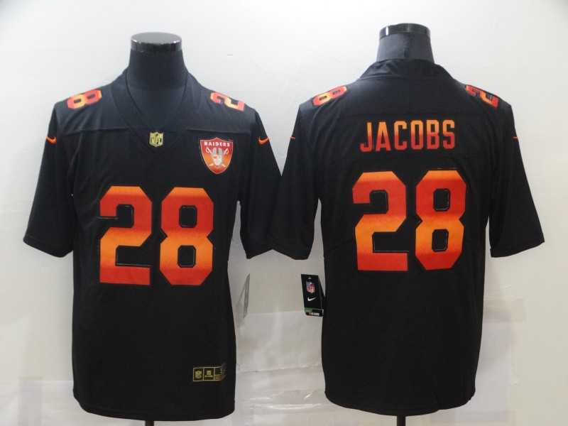 Nike Raiders 28 Josh Jacobs Black Colorful Fashion Limited Jersey,We sell and wholesale Nike Raiders 28 Josh Jacobs Black Colorful Fashion Limited Jersey on line form chian!